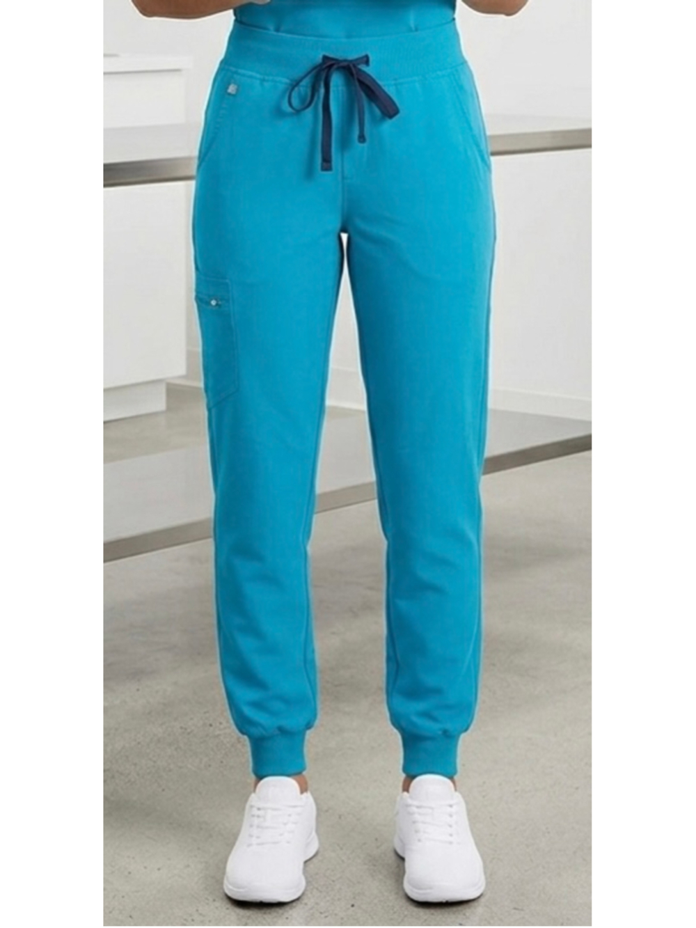 FIGS Zamora Jogger Scrub Pants Womens XS Teal Blue Technical Collection Medical
